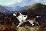 George Armfield Two Setters in a Landscape painting